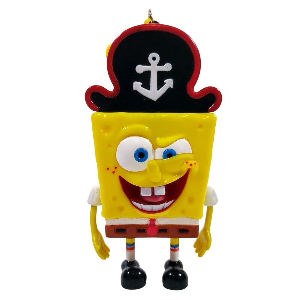 VTG Pirate Spongebob Squarepants 5" Keychain Dangler Figure 2003 Nickelodeon